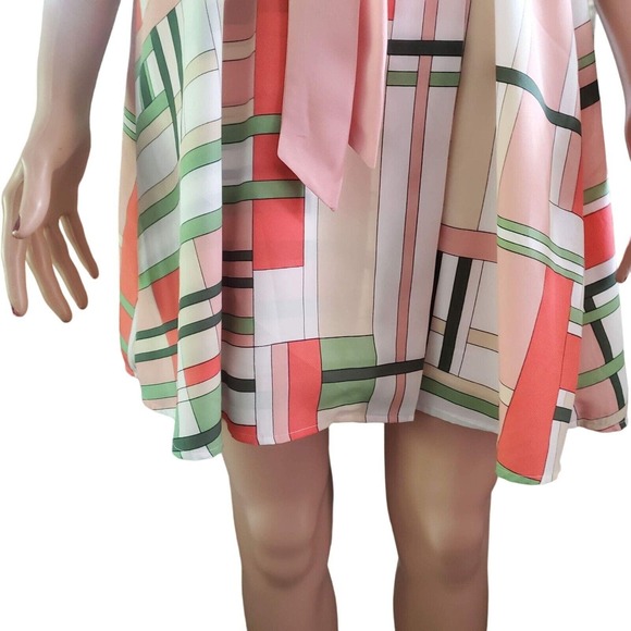 The Webster Miami for Target Sz S Petite Faux Wrap Puff Sleeve Dress Coquette - Picture 5 of 11